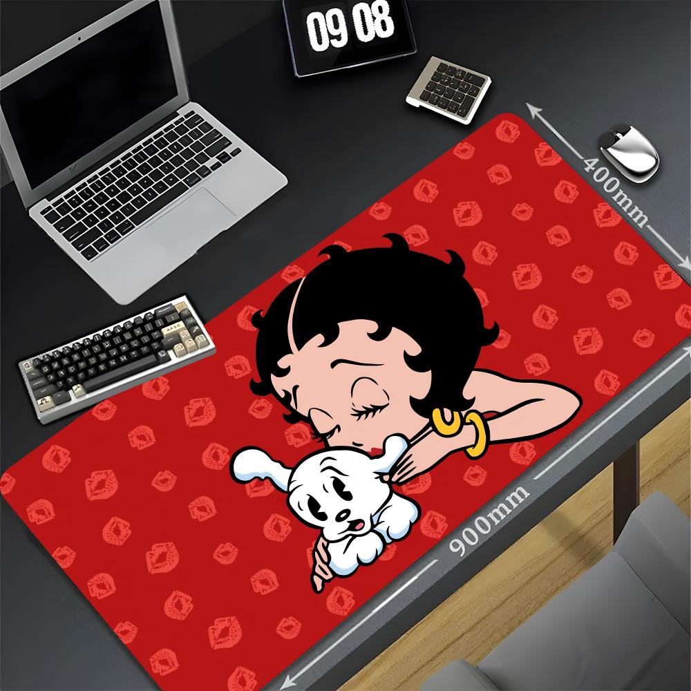 Gaming Keyboard En Mouse - B-Betty-Cute-B-Boops マウスパッド 90x40 Cm デスクマット Xxl