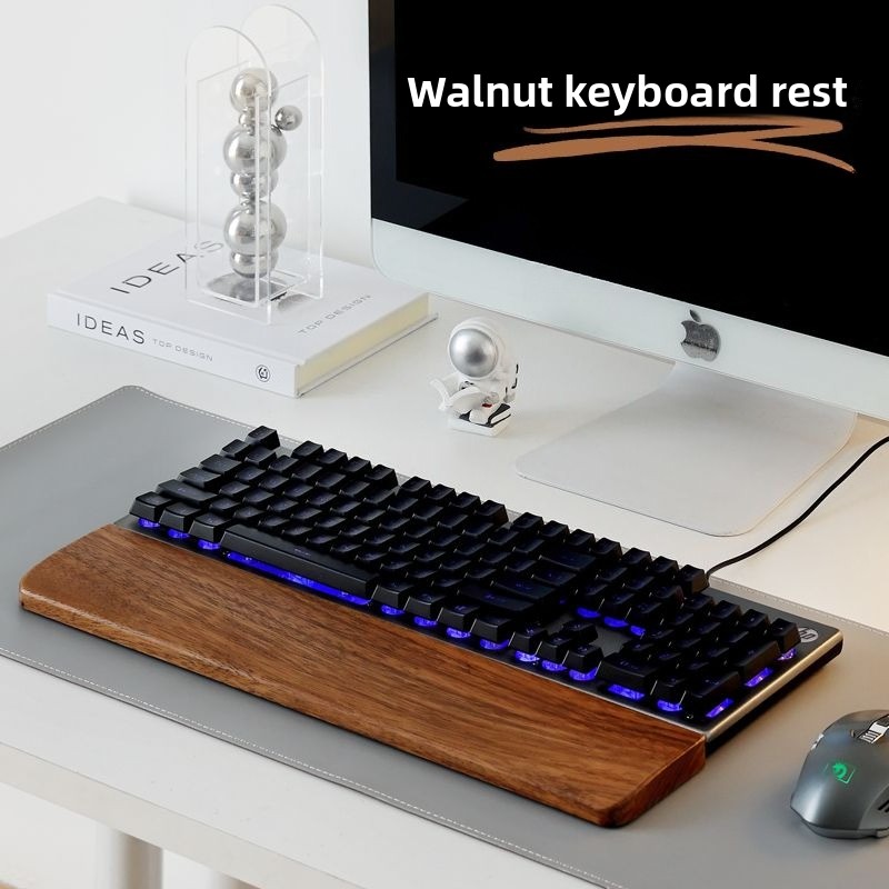 Gaming Keyboard Mouse Combo - 無垢材キーボードパームレストマウスパッド手首サポートゲーミングオフィスメカニカルキーボード木製リストレストシンプル