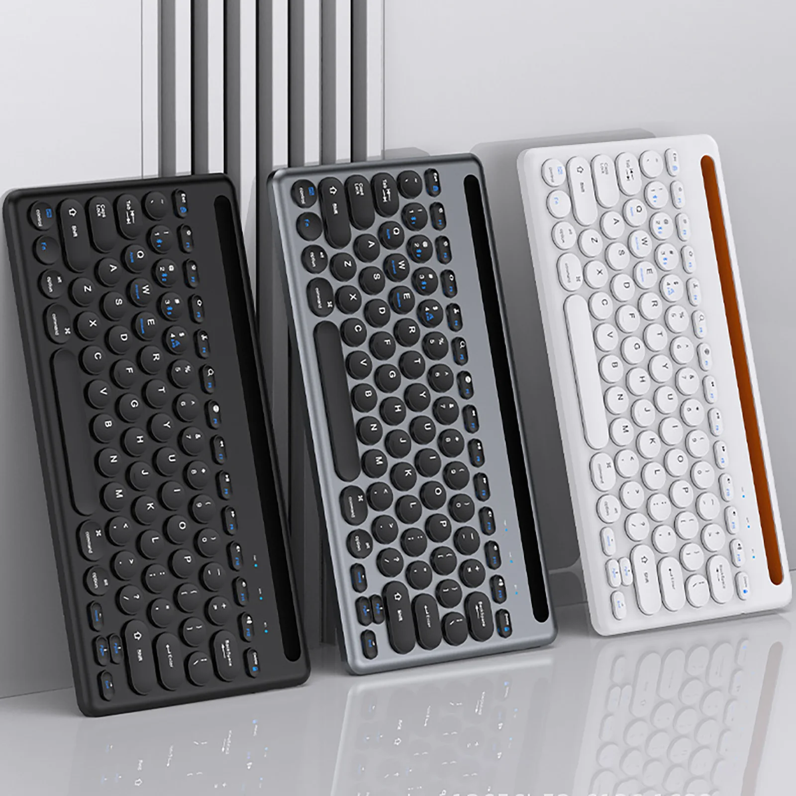 Gaming Keyboard And Mouse Combo - PCゲーマー用の人間工学に基づいたミニキーボードとマウスのキット,カードスロット付きのPCコンボ,ポータブル,ワイヤレス