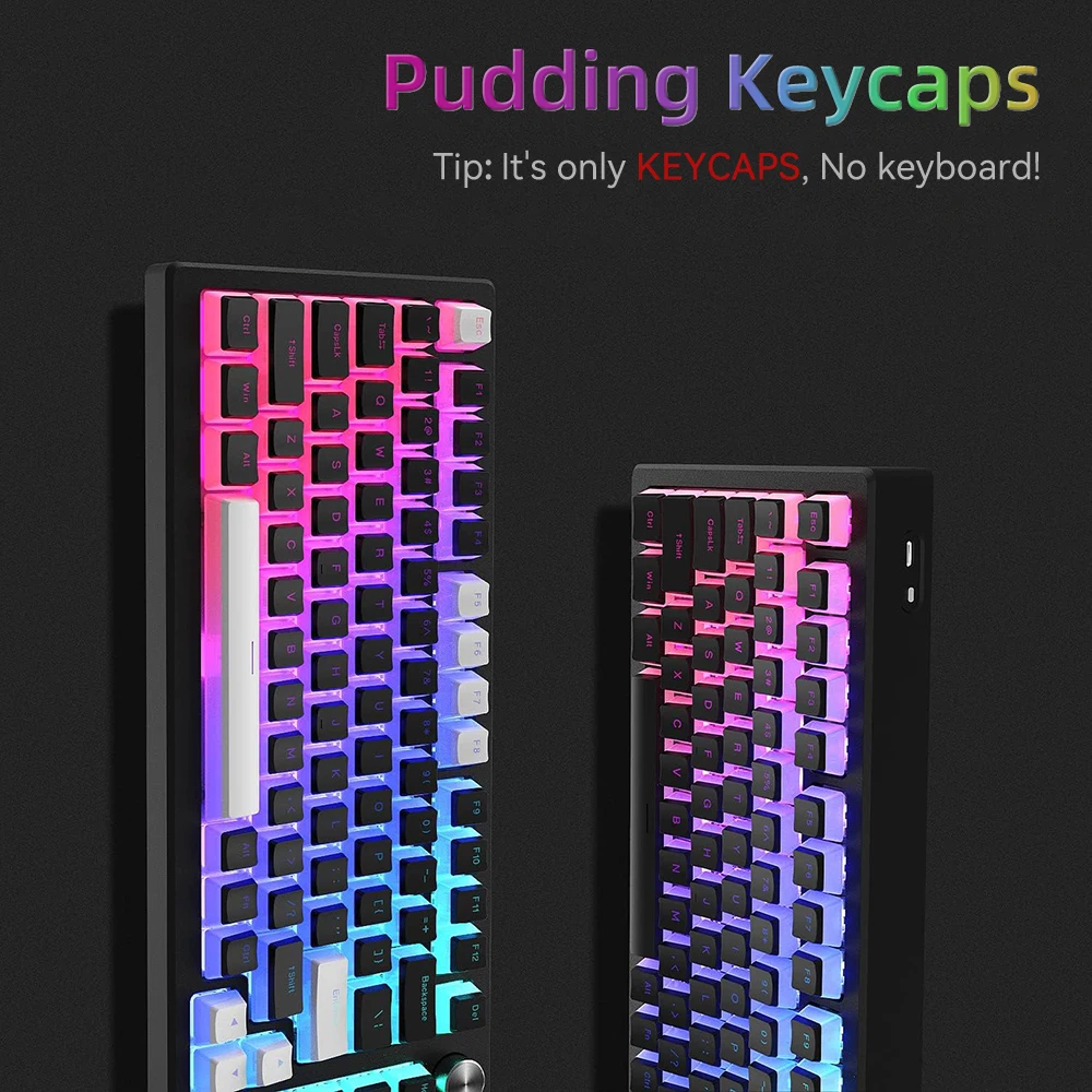 新しいプリンPBTキーキャップ 129キー ダブルショット  - Gaming Keyboard Mouse Combo のレビューと価格