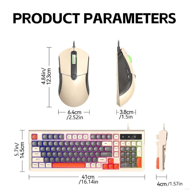 98 キーキーボードマウスコンボ RGB 照明 USB 接続 - Gaming Keyboard And Mouse Combo のレビューと価格