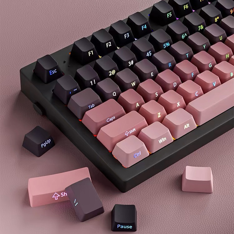 グラデーションキーキャップ サイドプリント シャインスルー  - Gaming Keyboard Typewriter のレビューと価格