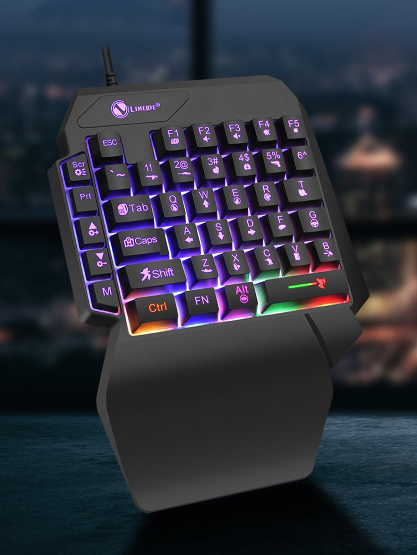 メカニカル片手ライトゲーミング有線キーボード、ラジウム刻印文 - Gaming Keyboard Half のレビューと価格