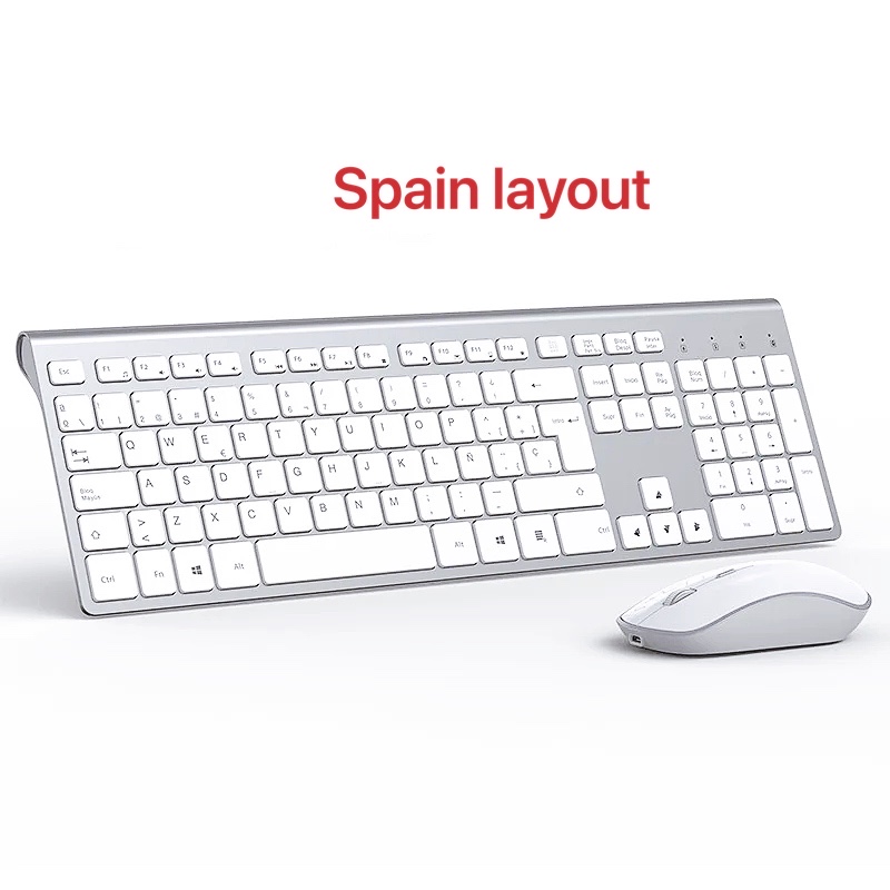 ワイヤレス人間工学に基づいたサイレントキーボードとマウスセッ - Gaming Keyboard And Mouse Combo のレビューと価格