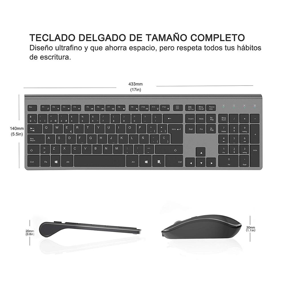 ワイヤレス人間工学に基づいたサイレントキーボードとマウスセッ - Gaming Keyboard And Mouse Combo のレビューと価格
