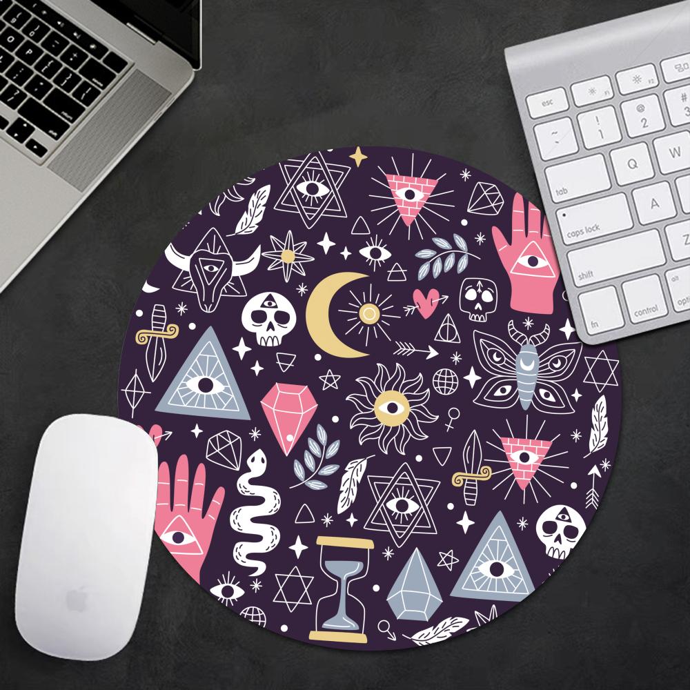 魔女猫月タロットラウンドゲーミングマウスパッドコンピュータオ - Gaming Keyboard En Mouse のレビューと価格