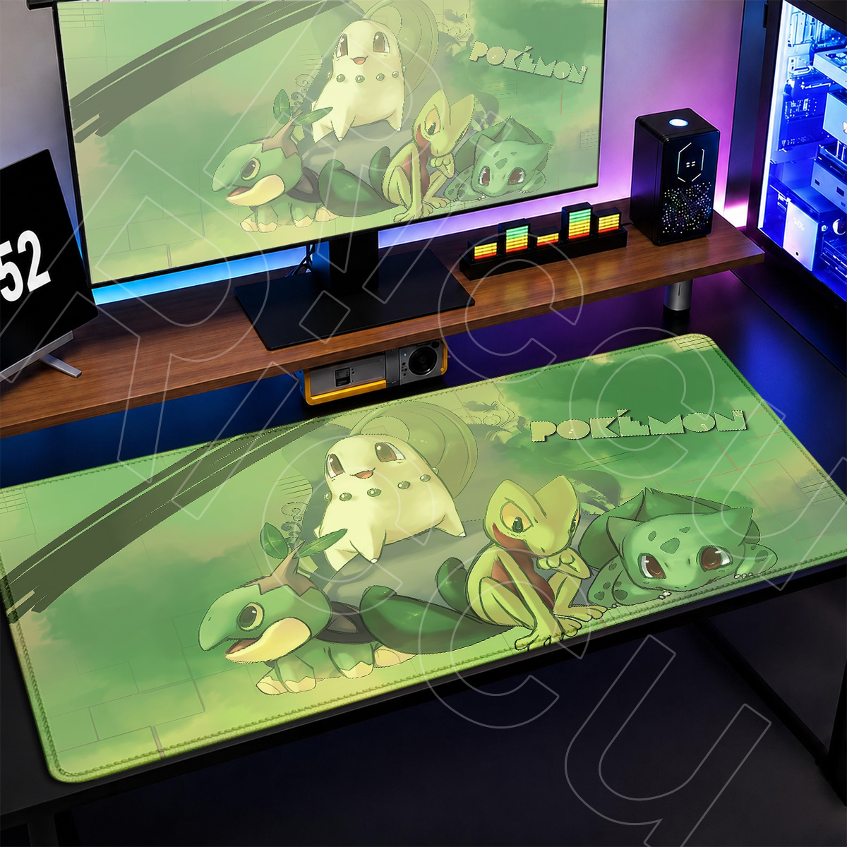 オフィスゲーマー装飾マウスマットポケモンチコリータアニメグリ - Gaming Keyboard En Mouse のレビューと価格