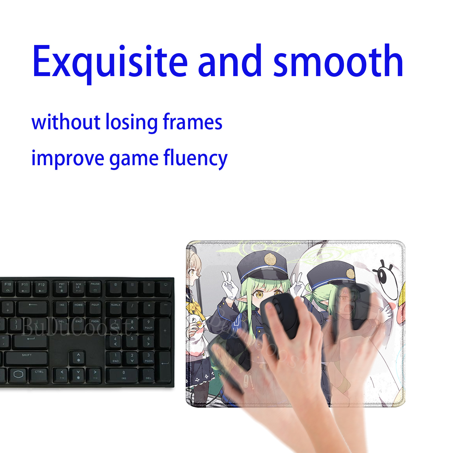 橘乃珠 橘ひかり ブルーアーカイブ 小型マウスパッド PCゲ - Gaming Keyboard Typewriter のレビューと価格