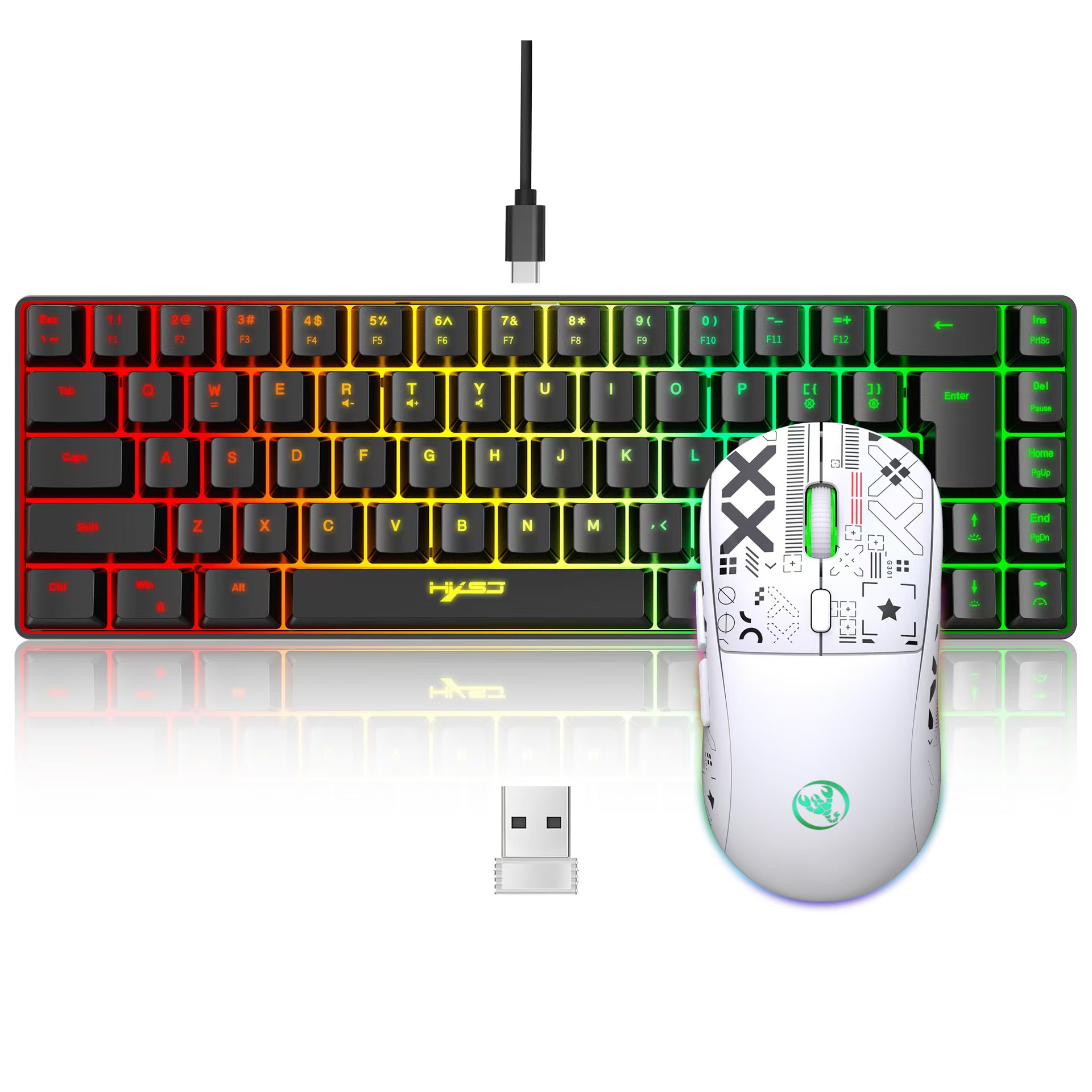ゲーム用キーボードとマウスのセット,ゲーマー,白いキーボード - Keyboard Mouse Bundle Gaming のレビューと価格
