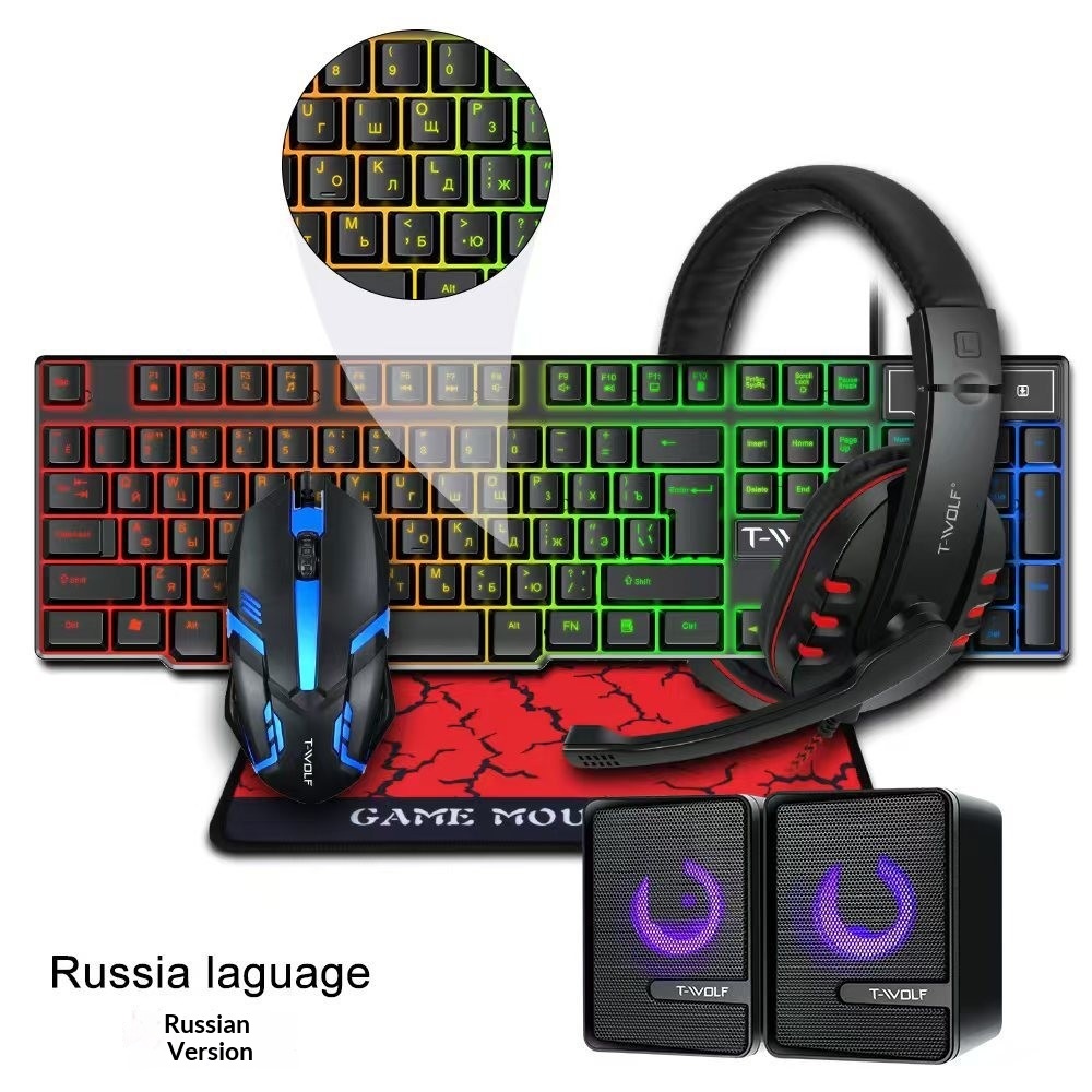 スペイン語・ロシア語キーボードレイアウト ゲーミングコンボ  - Gaming Keyboard And Mouse Combo のレビューと価格