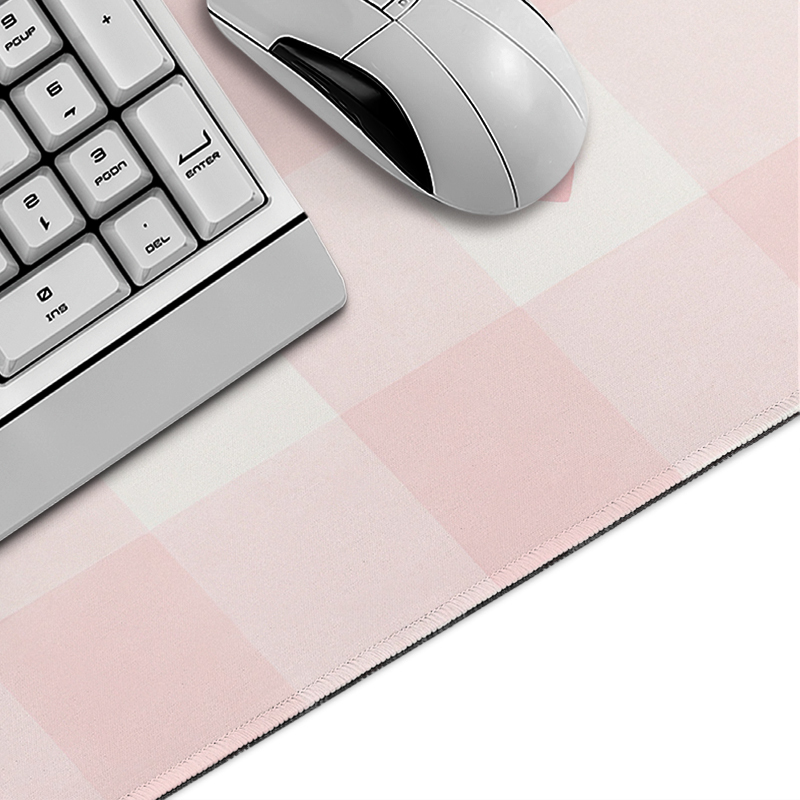 ピンクの格子柄マウスパッド ゲーマーXL 新しいカスタム大型 - Keyboard Mouse Bundle Gaming のレビューと価格