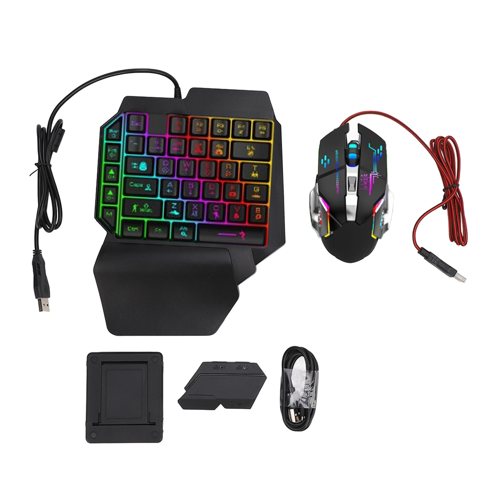 キーボード マウス コンバーター セット 応答性の高い片手キ - Gaming Keyboard Half のレビューと価格