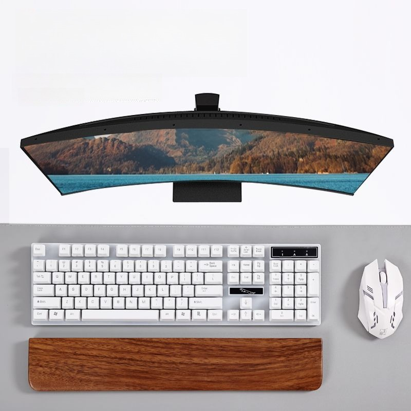 無垢材キーボードパームレストマウスパッド手首サポートゲーミン - Gaming Keyboard Mouse Combo のレビューと価格