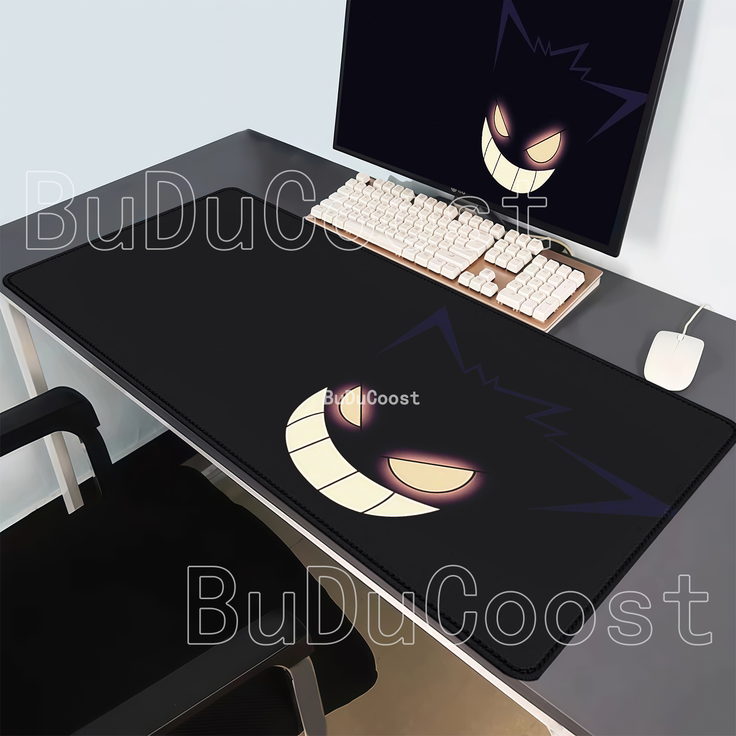 HD 印刷ゲンガーポケモンアニメマウスパッド大型 PC ゲー - Gaming Keyboard Typewriter のレビューと価格
