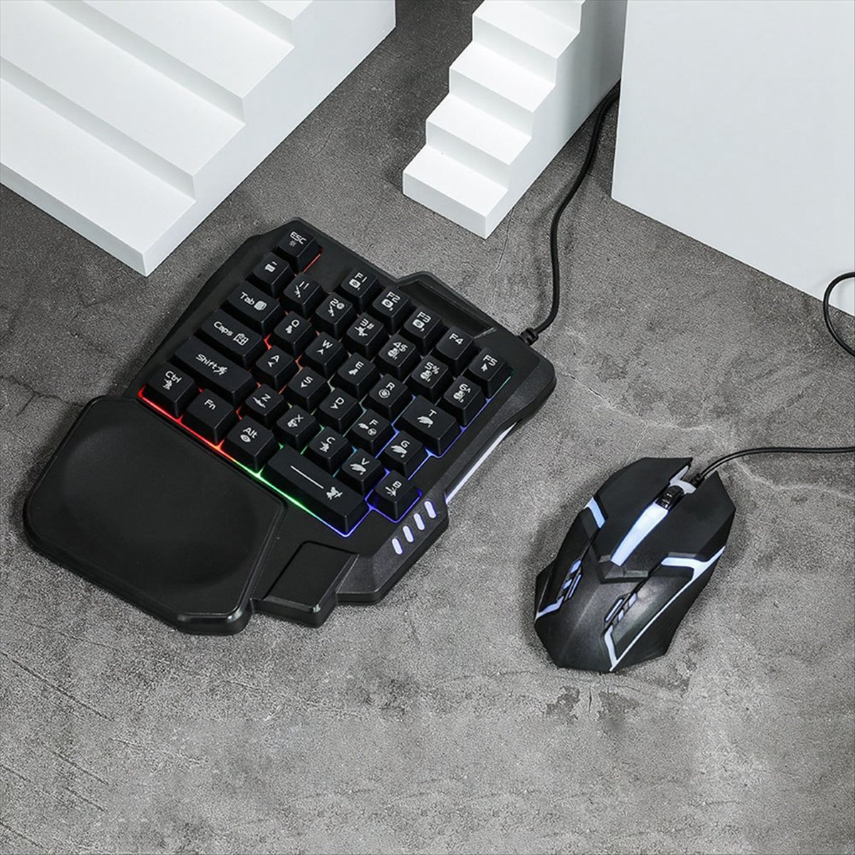 ★ ▲   35キー人間工学RGBゲーミングキーボード+キー - Gaming Keyboard And Mouse Combo のレビューと価格