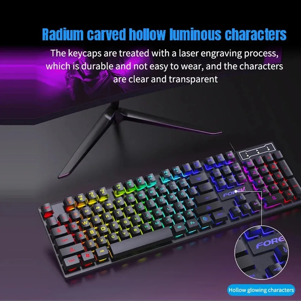 104 キーバックライト付きメカニカルキーボード有線ゲーミン - Keyboard Mouse Bundle Gaming のレビューと価格