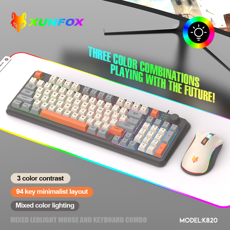 USBケーブル付きキーボードとマウスのセット,照明付き,デス - Gaming Keyboard Mouse Combo のレビューと価格