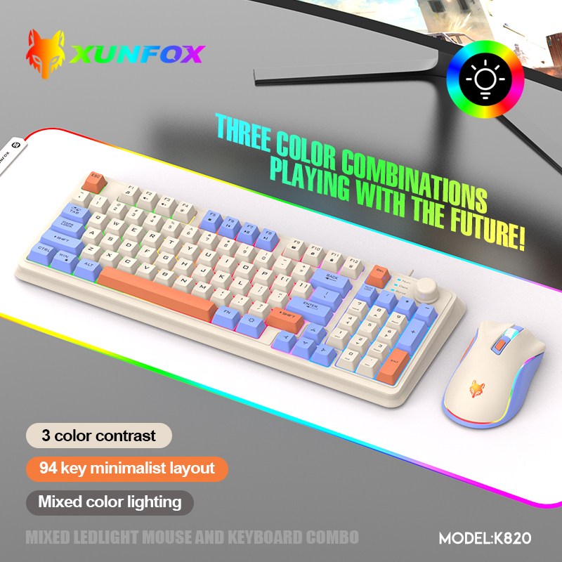 USBケーブル付きキーボードとマウスのセット,照明付き,デス - Gaming Keyboard Mouse Combo のレビューと価格