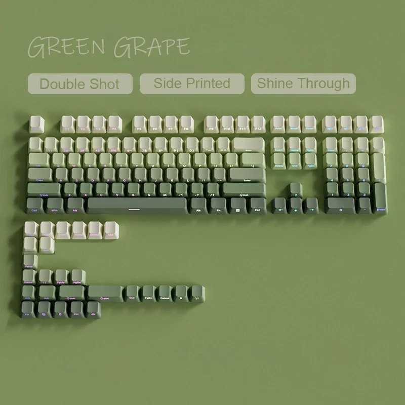 135キー チェリープロファイル グリーングレープキーキャッ - Gaming Keyboard Typewriter のレビューと価格
