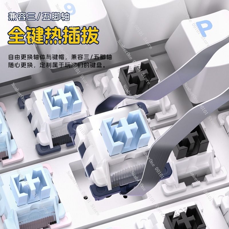 アルミニウム合金メカニカルキーボード、ワイヤレス3モードBl - Gaming Keyboard Esports のレビューと価格