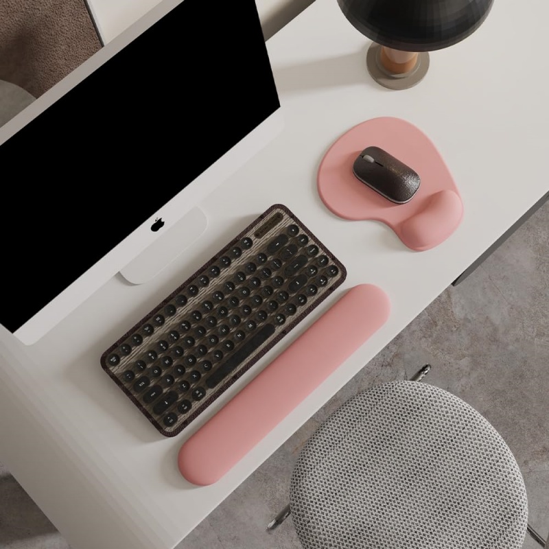 人間工学に基づいたマウスパッドシリコンマウスパッドリストレス - Keyboard Mouse Bundle Gaming のレビューと価格