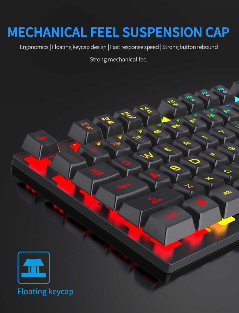 104キー バックライト付きメカニカルキーボード 有線ゲーミ - Keyboard Mouse Bundle Gaming のレビューと価格